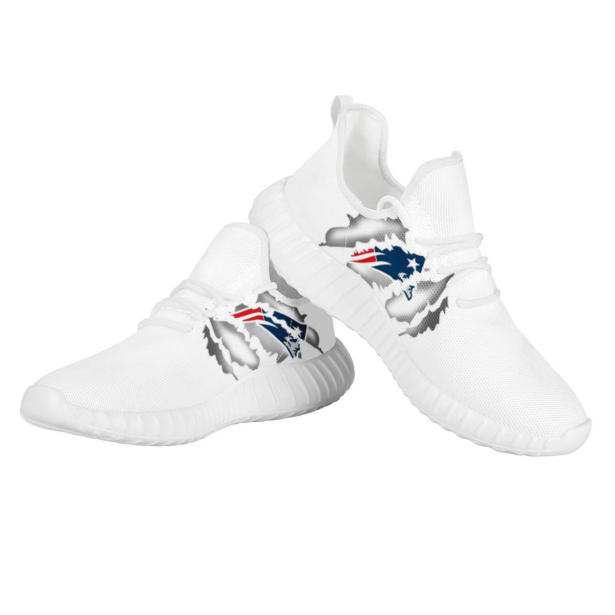 Women's New England Patriots Mesh Knit Sneakers/Shoes 014
